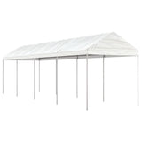 VidaXL Prieel met dak 8,92x2,28x2,69 m polyetheen wit - afbeelding 1