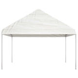 VidaXL Prieel met dak 4,46x4,08x3,22 m polyetheen wit - afbeelding 3