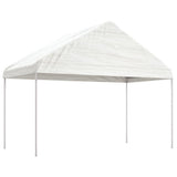 VidaXL Prieel met dak 13,38x4,08x3,22 m polyetheen wit - afbeelding 2