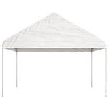 VidaXL Prieel met dak 13,38x4,08x3,22 m polyetheen wit - afbeelding 3