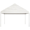 VidaXL Prieel met dak 17,84x4,08x3,22 m polyetheen wit