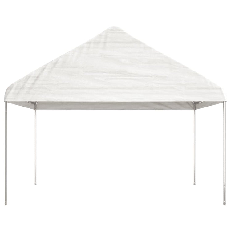 VidaXL Prieel met dak 20,07x4,08x3,22 m polyetheen wit