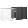 Vidaxl konijnenhok 200x91x100 cm gegalvaniseerd staal antracietkleurig