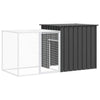 Vidaxl konijnenhok 200x91x100 cm gegalvaniseerd staal antracietkleurig