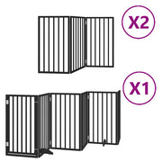 Vidaxl hondenhek inklapbaar 12 panelen 600 cm populierenhout zwart - afbeelding 2