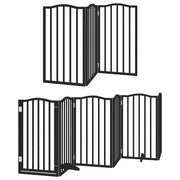 Vidaxl hondenhek inklapbaar 12 panelen 600 cm populierenhout zwart - afbeelding 3