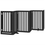 Vidaxl hondenhek inklapbaar 15 panelen 750 cm populierenhout zwart - afbeelding 3