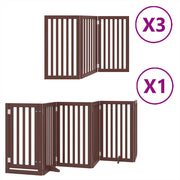 Vidaxl hondenhek inklapbaar 15 panelen 750 cm populierenhout bruin - afbeelding 2