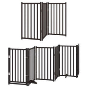 Vidaxl hondenhek inklapbaar 15 panelen 750 cm populierenhout zwart - afbeelding 3