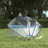 Vidaxl zwembadoverkapping rond 376x188 cm pvc - afbeelding 1