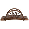 Vidaxl tuinbrug met half wiel 99x50x38 cm massief vurenhout