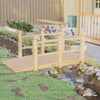 Vidaxl tuinbrug met leuningen 150x67x56 cm massief vurenhout