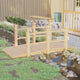 Vidaxl tuinbrug met leuningen 150x67x56 cm massief vurenhout