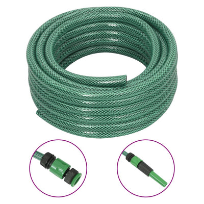 Vidaxl tuinslang met koppelingsset 0,5'' 20 m pvc groen