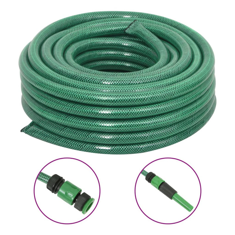 Vidaxl tuinslang met koppelingsset 0,75'' 20 m pvc groen