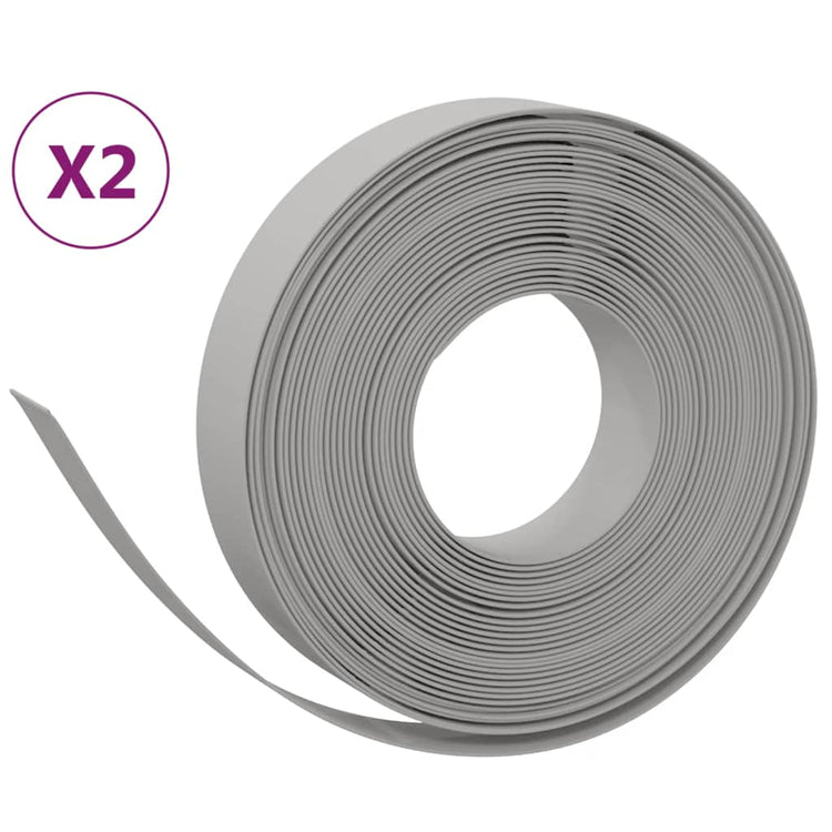 Vidaxl tuinranden 2 st 10 m 10 cm polyetheen grijs