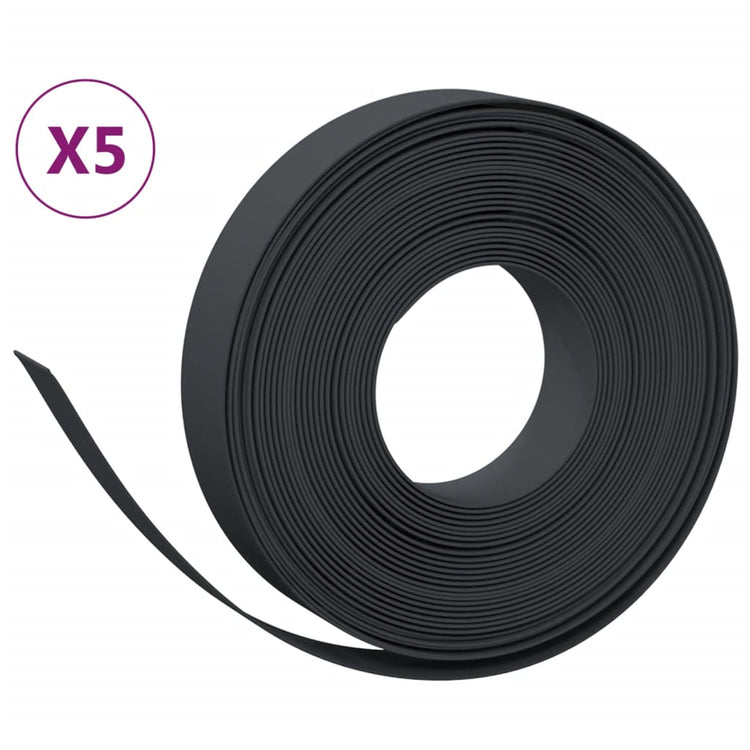 Vidaxl tuinranden 5 st 10 m 10 cm polyetheen zwart