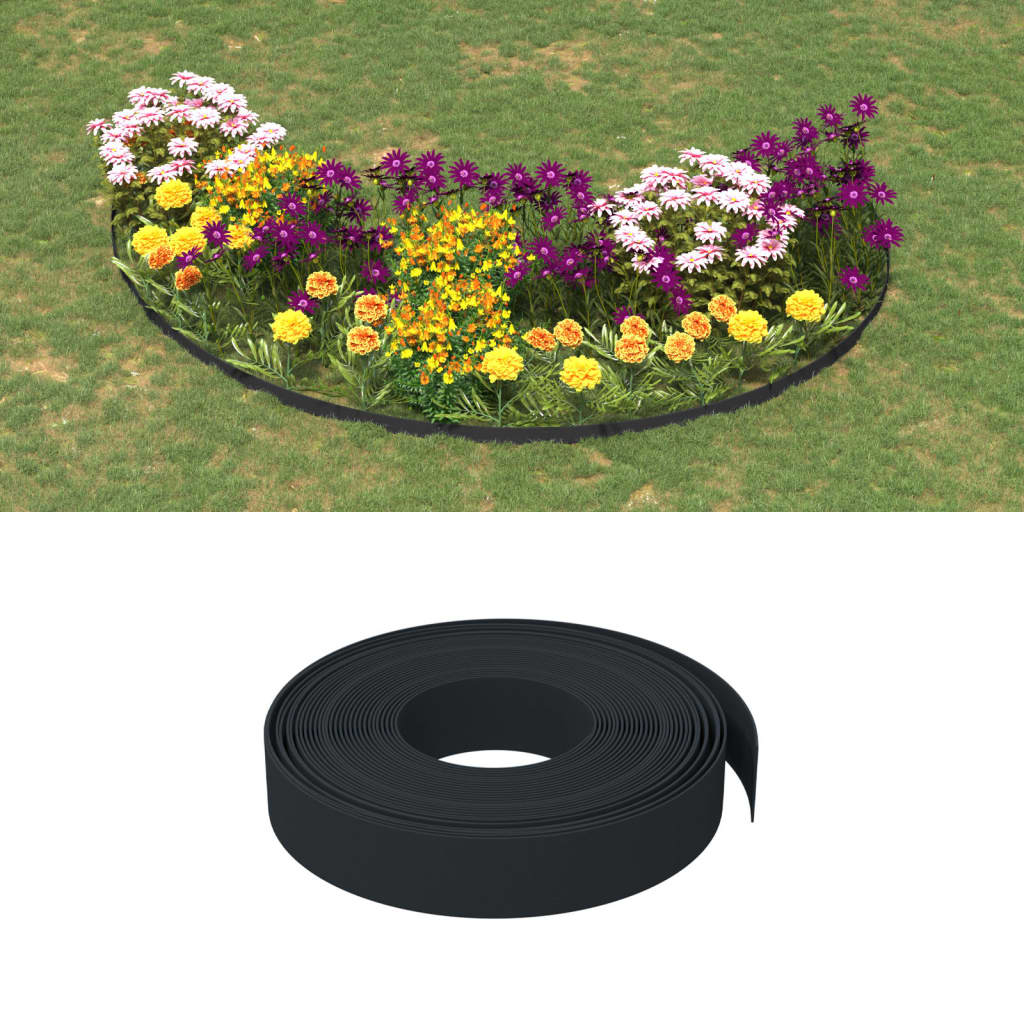 Vidaxl tuinranden 5 st 10 m 10 cm polyetheen zwart
