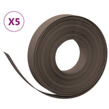 Vidaxl tuinranden 5 st 10 m 10 cm polyetheen bruin - afbeelding 2