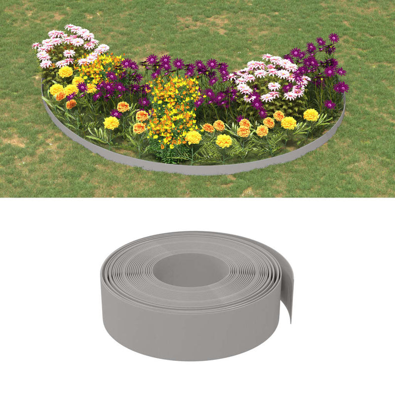 Vidaxl tuinranden 3 st 10 m 15 cm polyetheen grijs