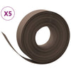 Vidaxl tuinranden 5 st 10 m 15 cm polyetheen bruin