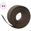 Vidaxl tuinranden 3 st 10 m 20 cm polyetheen bruin
