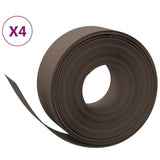 Vidaxl tuinranden 4 st 10 m 20 cm polyetheen bruin - afbeelding 2