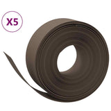 Vidaxl tuinranden 5 st 10 m 20 cm polyetheen bruin - afbeelding 2