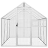Vidaxl volière 1,79x3x1,85 m aluminium zilverkleurig