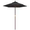 Vidaxl parasol met houten paal 196x231 cm zwart