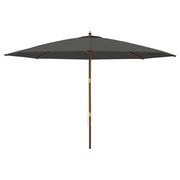 Vidaxl parasol met houten paal 400x273 cm antracietkleurig - afbeelding 3