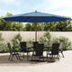 Vidaxl parasol met houten paal 400x273 cm azuurblauw