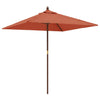 Vidaxl parasol met houten paal 198x198x231 cm terracottakleurig