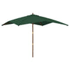 Vidaxl parasol met houten paal 300x300x273 cm groen
