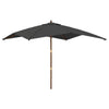 Vidaxl parasol met houten paal 300x300x273 cm antracietkleurig