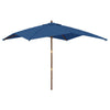 Vidaxl parasol met houten paal 300x300x273 cm azuurblauw