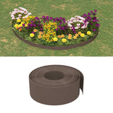 Vidaxl tuinrand 10 m 20 cm polyetheen bruin - afbeelding 1