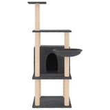 Vidaxl kattenmeubel met sisal krabpalen 132 cm donkergrijs - afbeelding 3