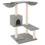 Vidaxl kattenmeubel met krabpalen 82 cm lichtgrijs - afbeelding 2