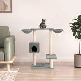 Vidaxl kattenmeubel met krabpalen 82 cm lichtgrijs - afbeelding 1