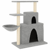 Vidaxl kattenmeubel met sisal krabpalen 83 cm lichtgrijs - afbeelding 2