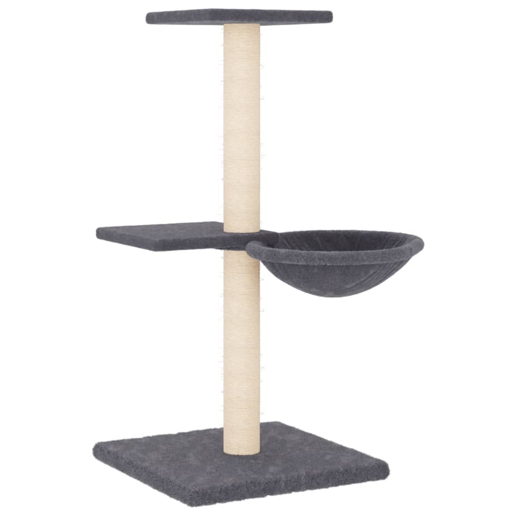 VidaXL Kattenmeubel met sisal krabpalen 72 cm donkergrijs