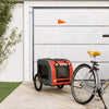 Vidaxl hondenfietstrailer oxford stof en ijzer oranje en grijs