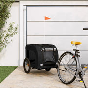 Vidaxl hondenfietstrailer oxford stof en ijzer zwart - afbeelding 1