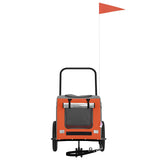 Vidaxl fietskar voor huisdieren oranje en grijs 125 x 53 x 54 cm - afbeelding 3