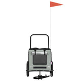 Vidaxl fietskar voor huisdieren grijs en zwart 125 x 53 x 54 cm - afbeelding 3