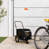 Vidaxl fietskar voor huisdieren met opslag zwart 125 x 53 x 54 cm - afbeelding 1