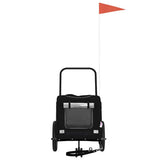 Vidaxl fietskar voor huisdieren met opslag zwart 125 x 53 x 54 cm - afbeelding 3