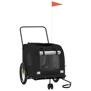 Vidaxl hondenfietstrailer oxford stof en ijzer zwart - afbeelding 3