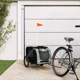 Vidaxl hondenfietstrailer oxford stof en ijzer zwart en grijs - afbeelding 1